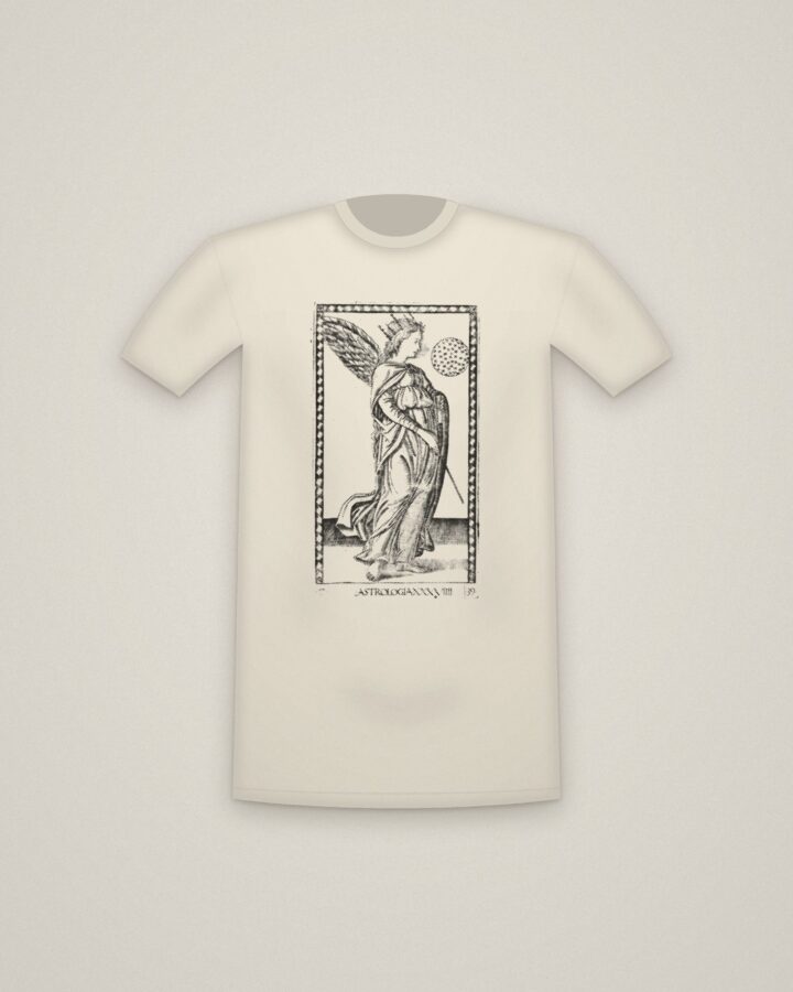 Astrology Tee in Natural, Astrology, from the Tarocchi: Liberal Arts printed in halftone