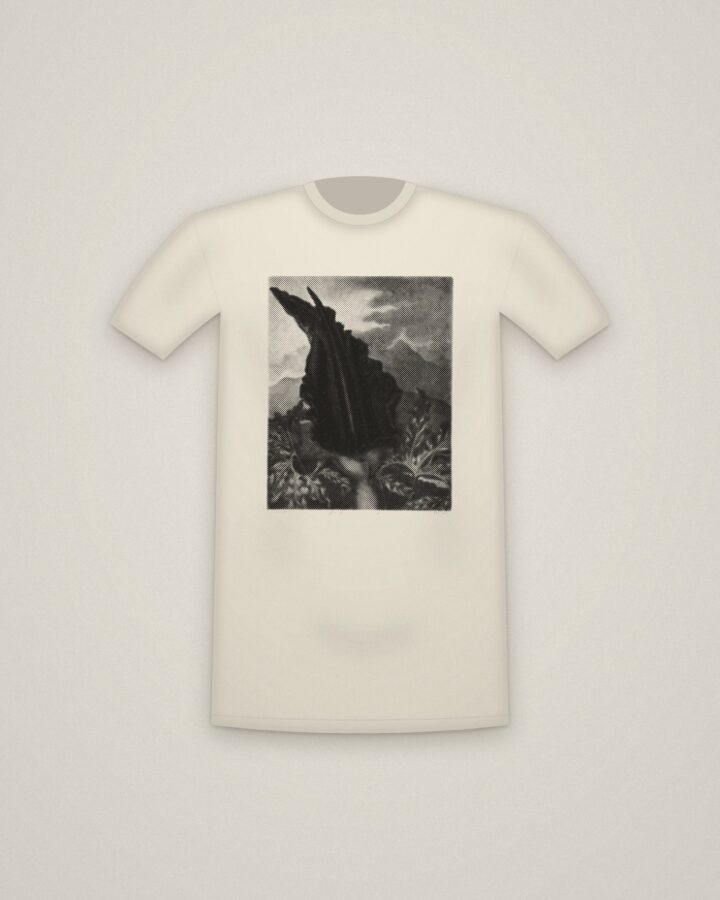 Dragon Arum Tee in Natural, The Dragon Arum, Black Calla or Solomon's Lily, from The Temple of Flora printed in halftone
