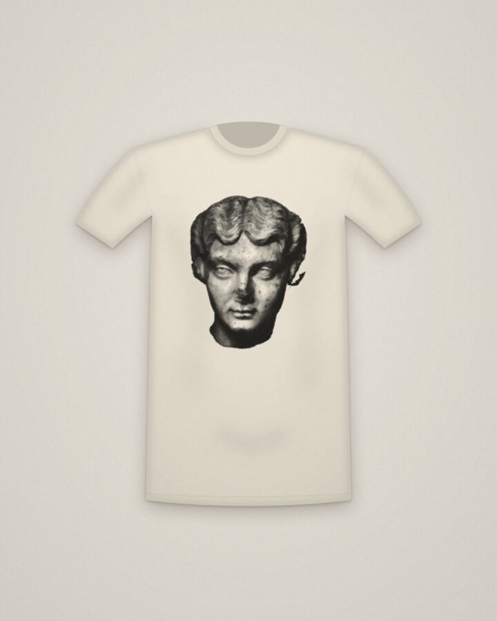 Faustina Tee in Natural, Portrait Head of a Woman, Probably the Empress Faustina Minor printed in halftone