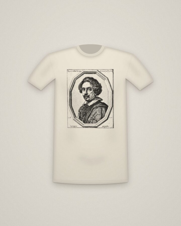 Leoni Tee in Natural, Self-Portrait printed in halftone