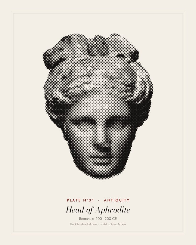 Plate N°01: Head of Aphrodite, Roman, c. 100–200 CE
