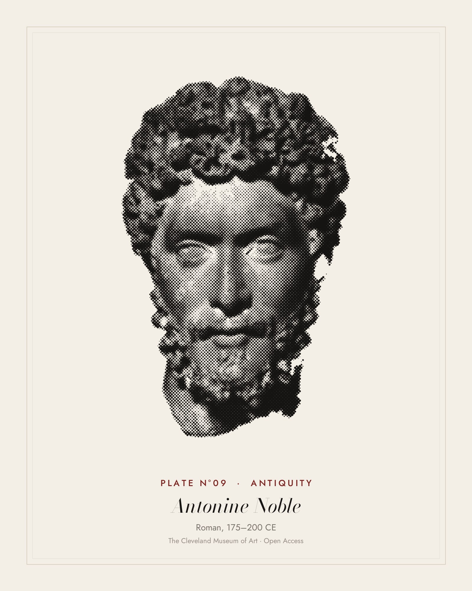 Plate N°09: Portrait Head of a Noble or Official, Roman, 175–200 CE