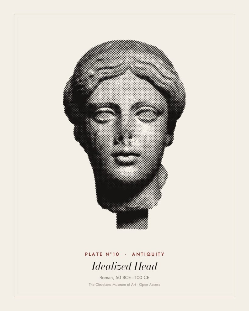 Plate N°10: Idealized Head, Roman, 50 BCE–100 CE