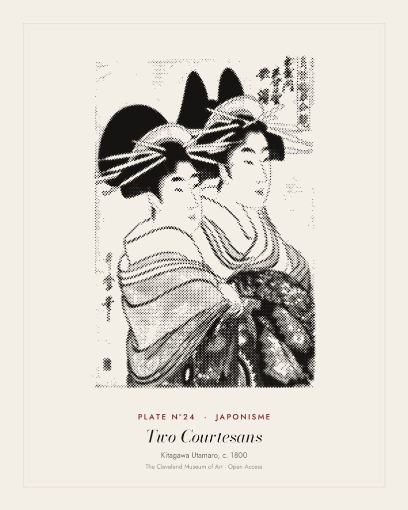 Plate N°24: Kasugano and Utahama of the Tamaya, Kitagawa Utamaro, c. 1800