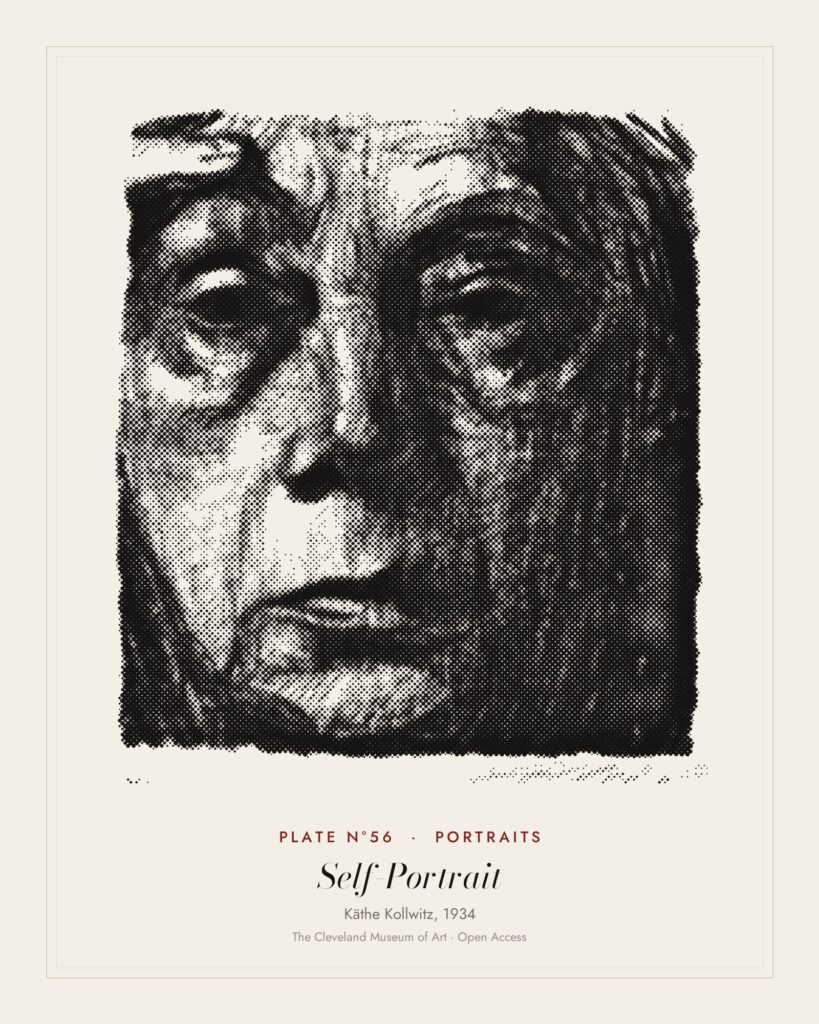 Plate N°56: Self-Portrait, Käthe Kollwitz, 1934