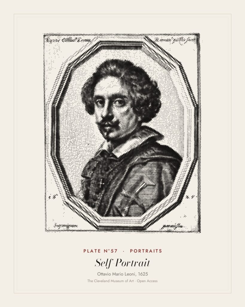 Plate N°57: Self-Portrait, Ottavio Mario Leoni, 1625