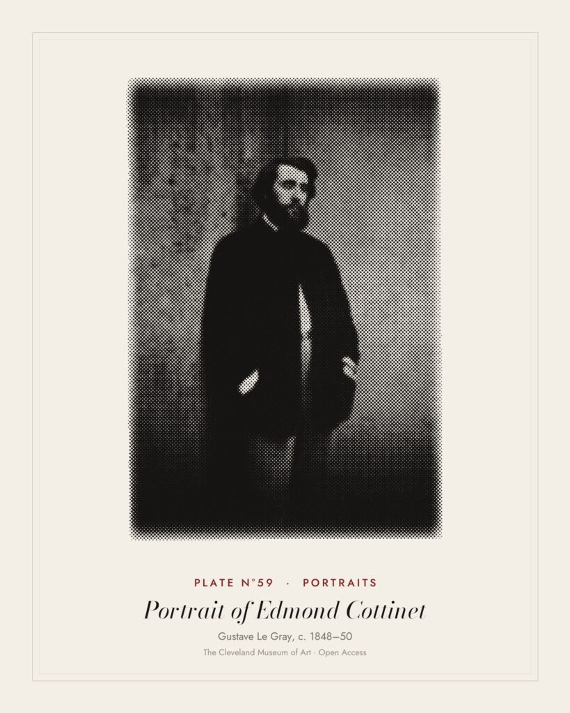 Plate N°59: Portrait of Edmond Cottinet, Gustave Le Gray, c. 1848–50